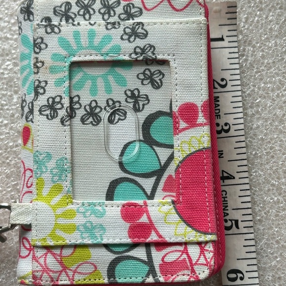 Thirty-One Pink and White Wristlette with  Strap - Picture 4 of 5